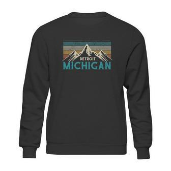 Detroit Michigan Vintage Mountains Sweatshirt | Favorety
