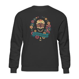 Dia De Los Muertos Sugar Skull Day Of The Dead Raglan Baseball Sweatshirt | Favorety AU