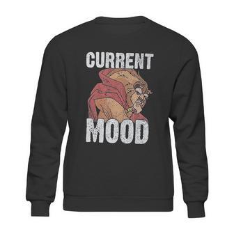 Disney Mens Beauty And The Beast Current Mood Graphic Sweatshirt | Favorety