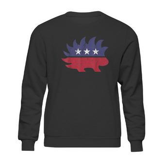 Distressed Libertarian Porcupine Party Sweatshirt | Favorety UK