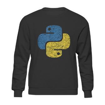 Distressed Python Logo For Engineers Sweatshirt | Favorety CA