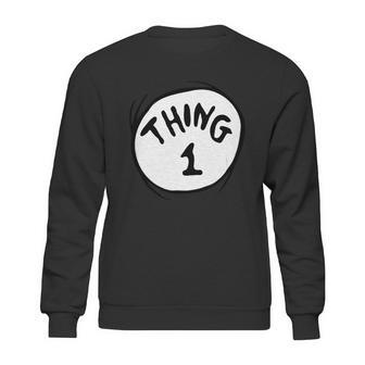 Dr Seuss Thing 1 Emblem Red Sweatshirt | Favorety CA