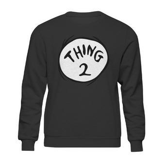 Dr Seuss Thing 2 Emblem Red Sweatshirt | Favorety AU