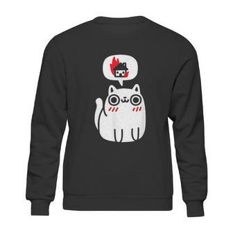 Dreaming Of Destruction Funny Cat Sweatshirt | Favorety