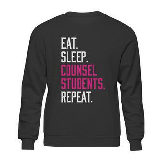 Eat Sleep Counsel Students Repeat Gift Sweatshirt | Favorety