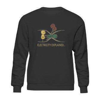 Electricity Explained Electrician Retro T-Shirt Sweatshirt | Favorety AU