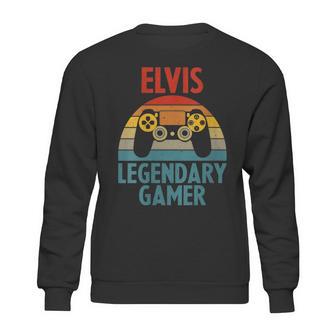 Elvis Gift Name Personalized Funny Gaming Geek Birthday Sweatshirt | Favorety AU