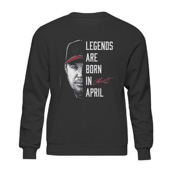 Fanprint Chipper Jones Legends Are Born In April Sweatshirt | Favorety