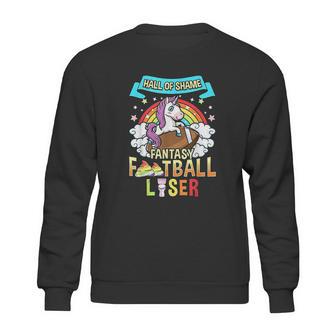 Fantasy Football Loser Last Place Funny Draft Party Unicorn Sweatshirt | Favorety UK