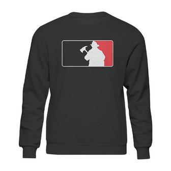 Firefighter Baseball Style Logo Sweatshirt | Favorety