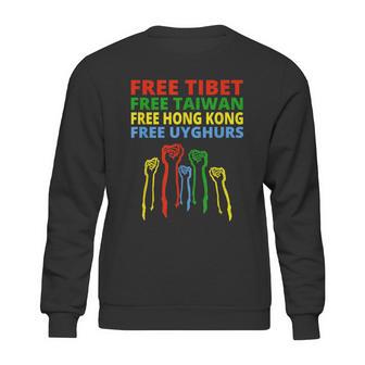 Free Tibet Free Taiwan Free Hong Kong Free Uyghurs Protest Graphic Design Printed Casual Daily Basic Sweatshirt | Favorety UK