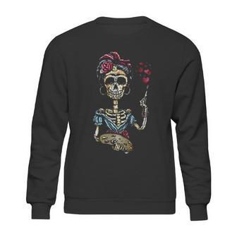 Frida Kahlo Funny Skeleton Sweatshirt | Favorety AU