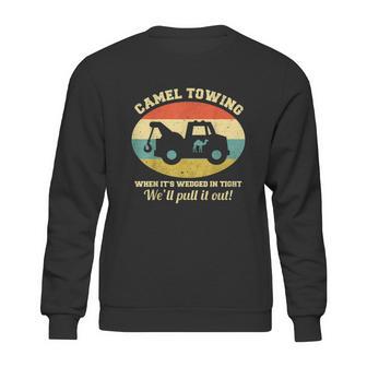 Funny Camel Towing Retro Adult Humor Saying Funny Halloween Gift Sweatshirt | Favorety UK