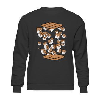 Funny Camping Marshmallows And Crackers Smores Campfire Gift Sweatshirt | Favorety UK