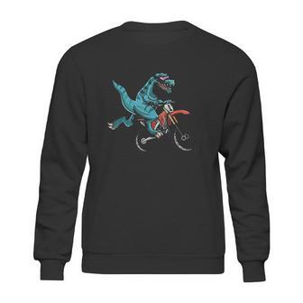 Funny Dino On Bike Trex Lover Rider Motorcycle Sweatshirt | Favorety CA