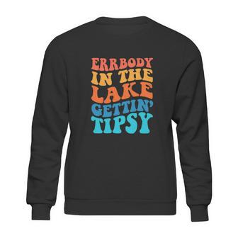 Funny Everybody In The Lake Getting Tipsy Retro Groovy Sweatshirt | Favorety AU