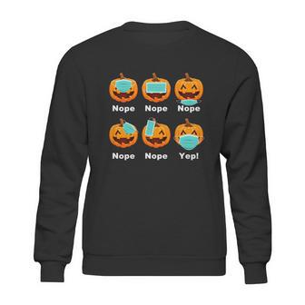 Funny Halloween Halloween Pandemic Pumpkin Mask Funny Cute Sweatshirt | Favorety AU