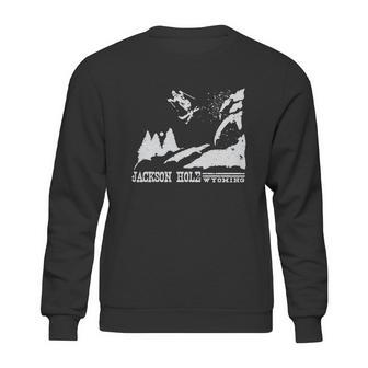 Funny Retro Ski T Jackson Hole Wyoming Skiing T Vintage Ski Resort T Sweatshirt | Favorety