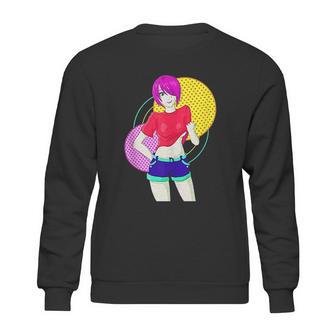 Funny Retro Vintage Girl Model Freedom Pose Sweatshirt | Favorety