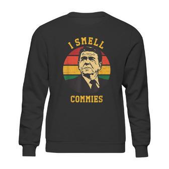 Funny Ronald Reagan Gift I Smell Commies Political Humor Gift Sweatshirt | Favorety DE