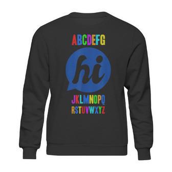 Funny Spelling School Starter Alphabet Abc Says Hi Sweatshirt | Favorety