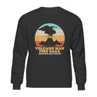 Funny Vintage Volcano Man Fire Saga Eurovision Song Contest Sweatshirt | Favorety