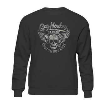 Gas Monkey Garage Skull Wings Custom Hot Rods Sweatshirt | Favorety