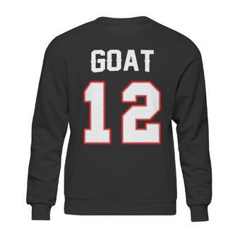 The Goat 12 Jersey 5 Time Champ New England Football Sweatshirt | Favorety