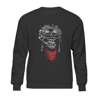 Gorilla Smoking A Cigar Cool Powerful Animal Sweatshirt | Favorety AU