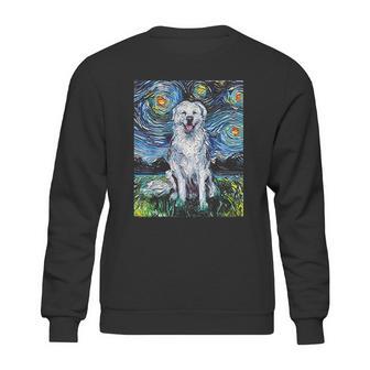 Great Pyrenees Full Version Starry Night Dog Art Sweatshirt | Favorety AU