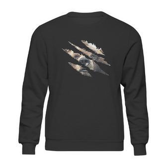 Grizzly Bear Head Claw Effect Bear Slash Claw Bear Lover Sweatshirt | Favorety DE