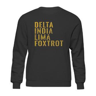 Grunt Style Delta India Lima Foxtrot Mens Maroon Sweatshirt | Favorety DE