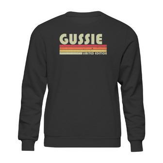 Gussie Name Personalized Retro Vintage 80S 90S Birthday Sweatshirt | Favorety