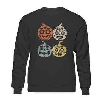 Halloween El Dia De Los Muertos Dead Day Pumpkin Vintage Sweatshirt | Favorety