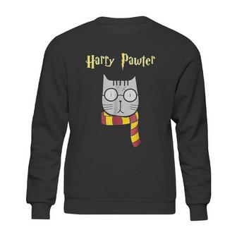 Harry Pawter Funny Magic Cat With Glasses Gift Sweatshirt | Favorety CA