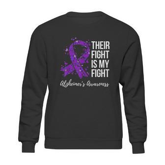 Their Fight Is My Fight Purple Ribbon Alzheimer Sweatshirt | Favorety UK