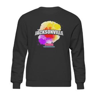 Jacksonville Colorful Retro Logo Sweatshirt | Favorety