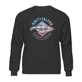 Jaws Amity Island Surf Purple Heather Sweatshirt | Favorety UK