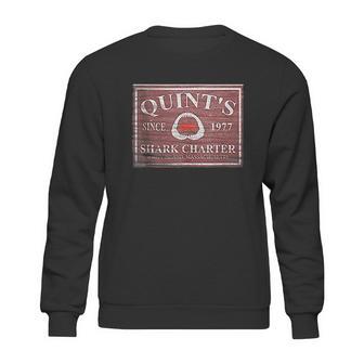 Jaws Quints Shark Charter Boat Since 1977 Wooden Sign Sweatshirt | Favorety CA