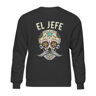 Jefe Men Mexican Boss Sugar Skull Day Of The Dead Sweatshirt | Favorety DE