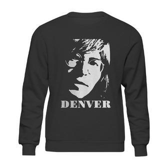 John Denver Tops Short Sleeved Round Neck Sweatshirt | Favorety