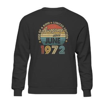 June 1972 Vintage 49 Years Old Retro 49Th Birthday Party Sweatshirt | Favorety DE