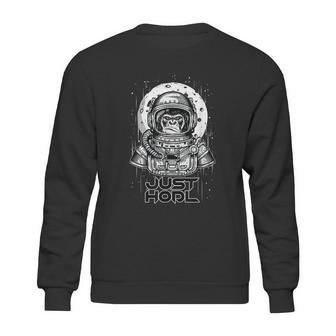 Just Hodl Funny Bitcoin Btc Crypto Ape To The Moon Graphic Design Printed Casual Daily Basic Sweatshirt | Favorety