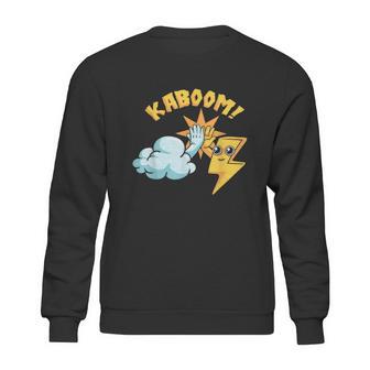 Kaboom Cloud Lightning Electrical Storm Thunder Bolt Humor Graphic Design Printed Casual Daily Basic Sweatshirt | Favorety AU