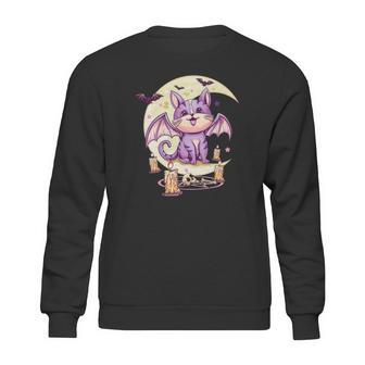 Kawaii Pastel Goth Cute Creepy Cat Vaporwave Menhera Nu Goth Sweatshirt | Favorety DE