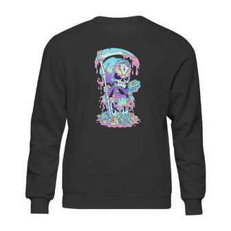 Kawaii Pastel Goth Cute And Creepy Death Grim Reaper Sweatshirt | Favorety