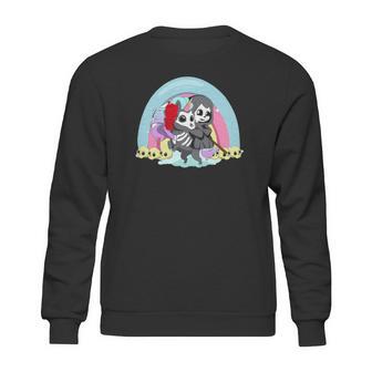 Kawaii Pastel Goth Unicorn And Grim Reaper Creepy Unicorn Sweatshirt | Favorety