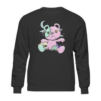 Kawaii Pastel Goth Witchy Bear And Skull Cute Creepy Bear Sweatshirt | Favorety DE