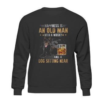 Kelpie An Old Man With A Whisky And A Dog Sitting Near Sweatshirt | Favorety DE