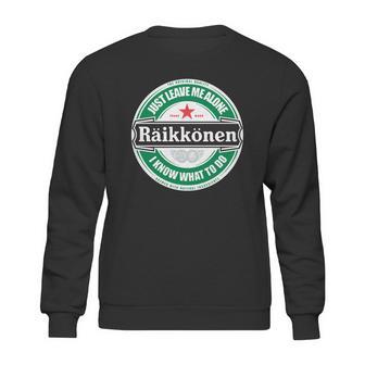 Kimi Raikkonen Leave Me Alone Circular Logo I Know What I Am Doing Sweatshirt | Favorety